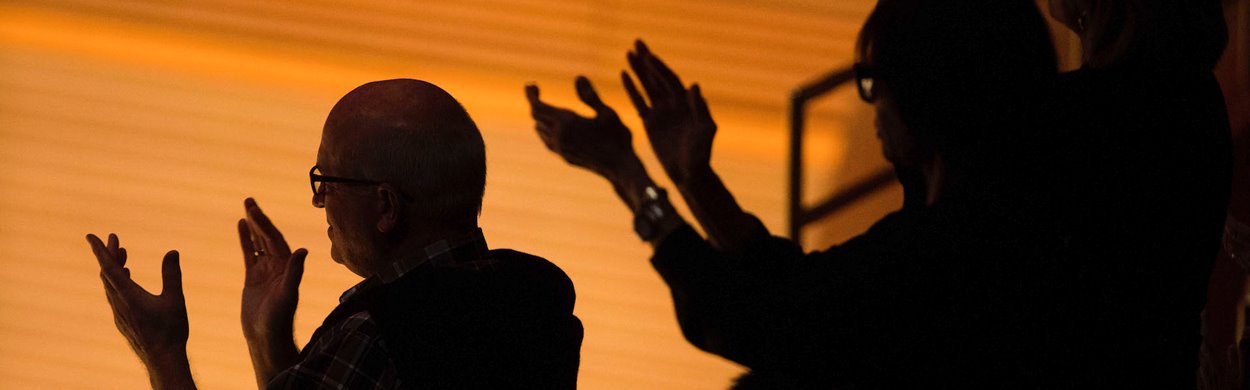 Audience in silhouette